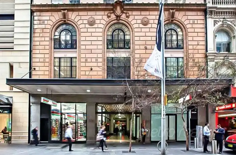 The Bannisters Lawyers office entrance on a city street