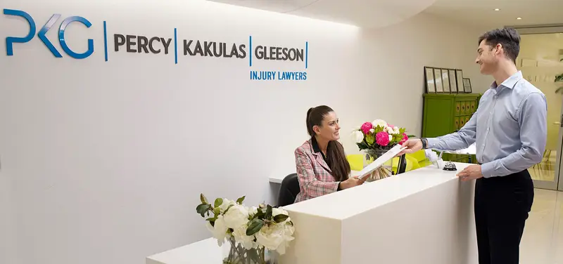 The Percy Kakulas Gleeson (PKG Injury Lawyers) office reception